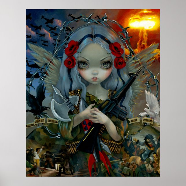 Unseelie Court : Krig ART PRINT soldat Fairy angel Poster (Framsidan)