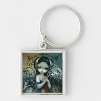 "Unseelie domstol: Död" Keychain Fyrkantig Silverfärgad Nyckelring