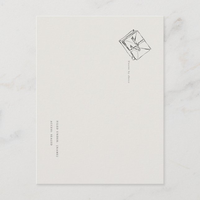 Unsent Letters- Regency Correspondence Vykort (Framsida)