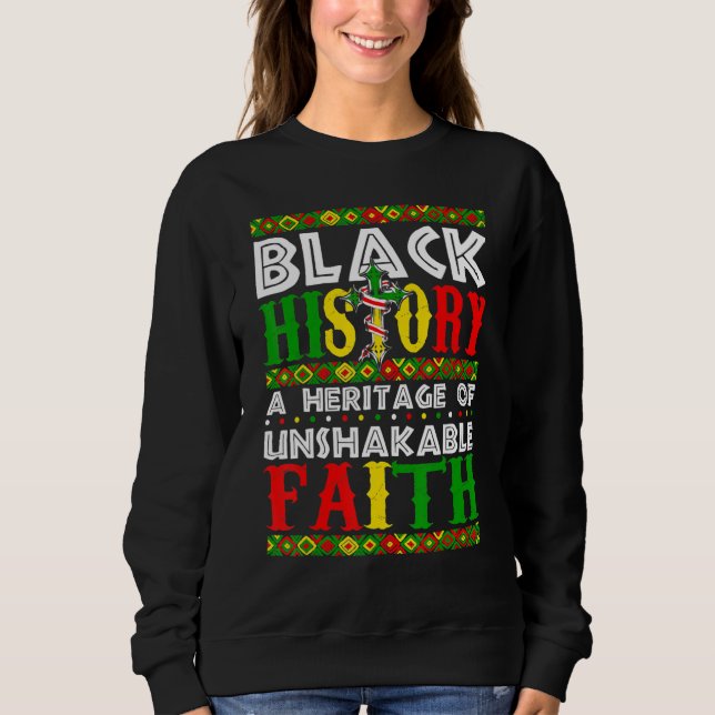 Unshakeable Faith Black History Month African Chri T Shirt (Framsida)