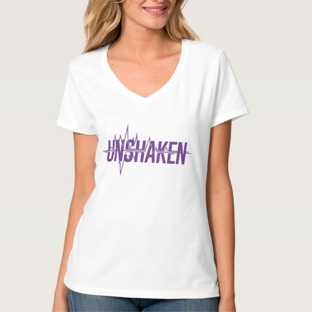 UNSHAKEN – Epilepsy Awareness Purple Day Design T Shirt (Framsida)