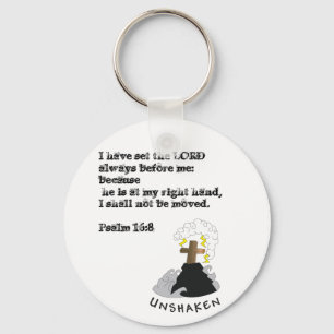 UNSHAKEN "PSALM16:8 ", NYCKELRING
