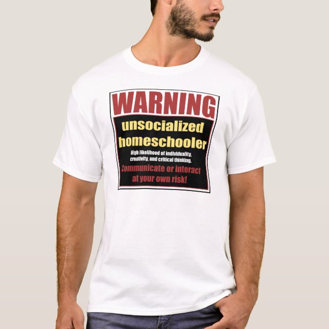 unsocialized homeschoolers tee shirt (Framsida)