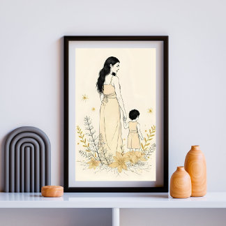 Unspoken Love – Mother and Child IV Poster