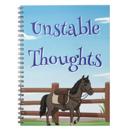 Unstable Thoughts, horse and pasture Anteckningsbok
