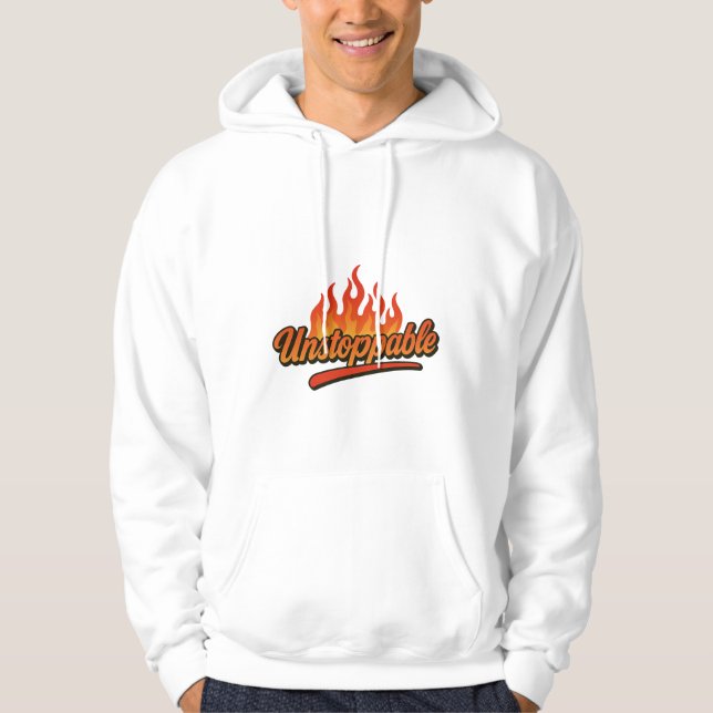 UNSTOPPABLE Hoodie – Stylish Fearless Streetwear (Framsida)