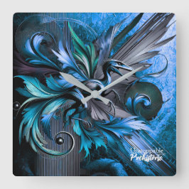 Unstoppable Raptor – Fuel Strength, Rule the Wild Fyrkantig Klocka