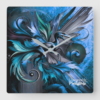 Unstoppable Raptor – Fuel Strength, Rule the Wild Fyrkantig Klocka