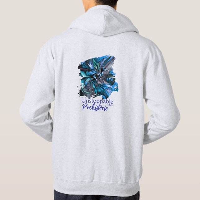 Unstoppable Raptor – Fuel Strength, Rule the Wild Hoodie (Baksida)