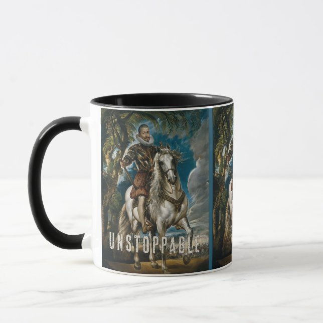 Unstoppable Rubens Horse Mug – Custom Name Mugg (Vänster)