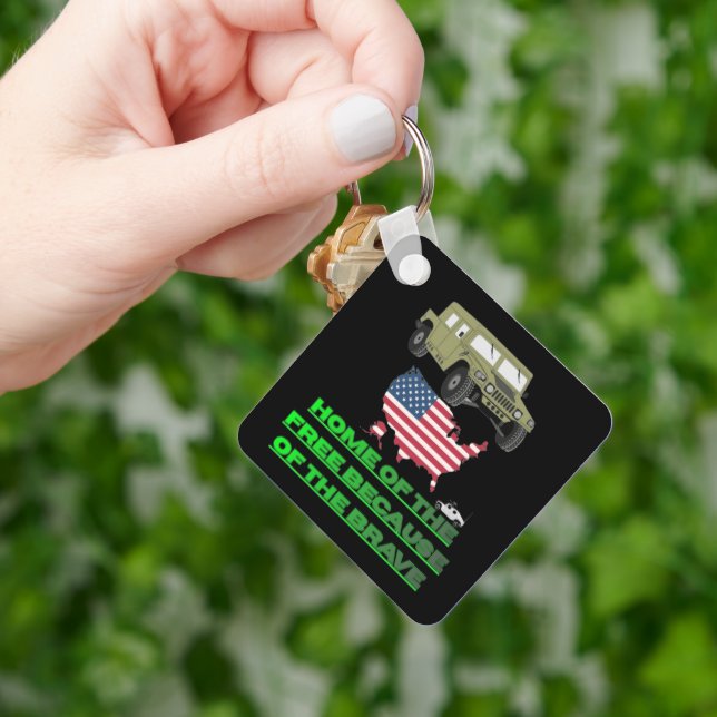 Unstoppable veterans black nyckelring (Hand)