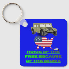 Unstoppable veterans blue nyckelring