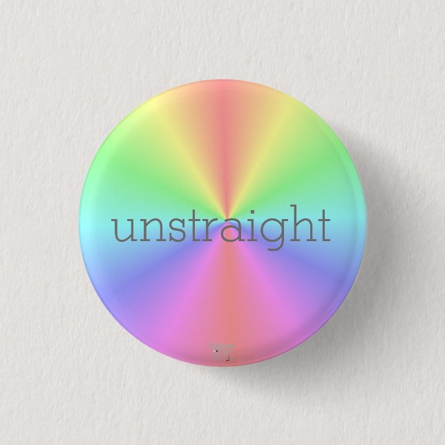 'Unstraight' LGBTQA+ Humor/ Rainbow Knapp (Framsida)