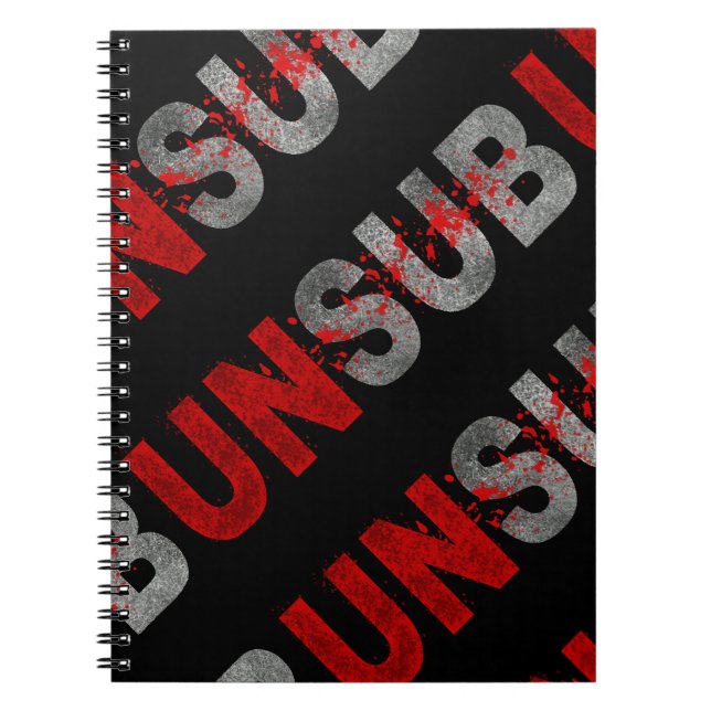 UNSUB ANTECKNINGSBOK (Framsidan)