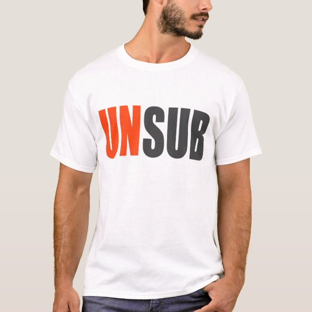 Unsub okänt subjekt tee shirt (Framsida)