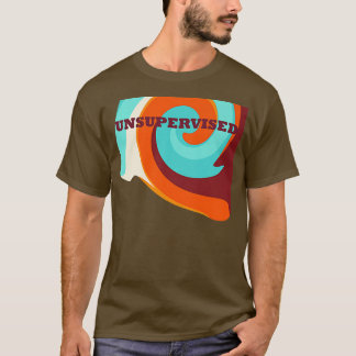 Unsupervised Fun Night Out Party Orange Maroon Blu T Shirt