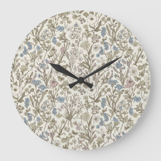 Untamed Petals Stor Klocka (Framsida)