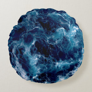 Untamed Sea Churn Rund Kudde