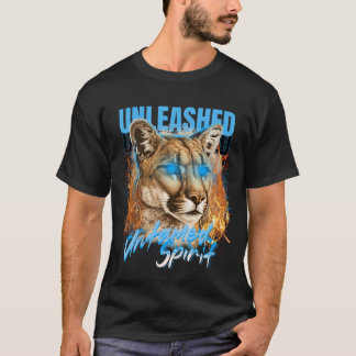 Untamed Spirit - Fiery Puma Art T Shirt