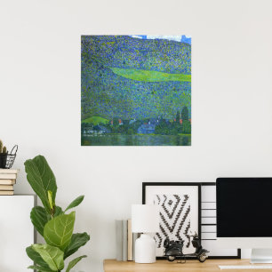 Unterach vid Attersee av Klimt, Vintage Art Nouvea Poster