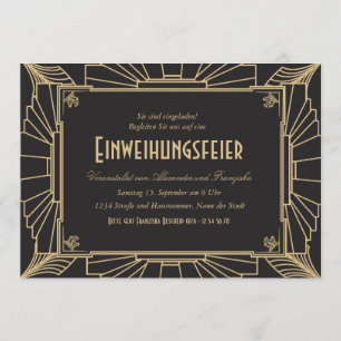unterdem-Motto 1920 Einweihungsparty Einladung Inbjudningar