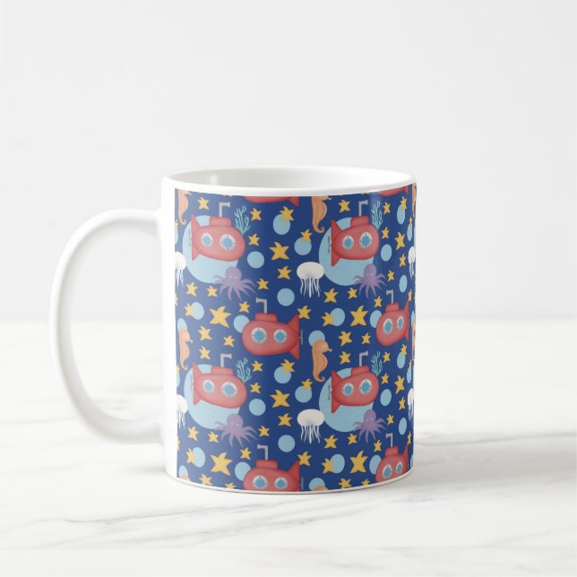Unterwassermotiv mit U-Booten  Kaffemugg (Vänster)