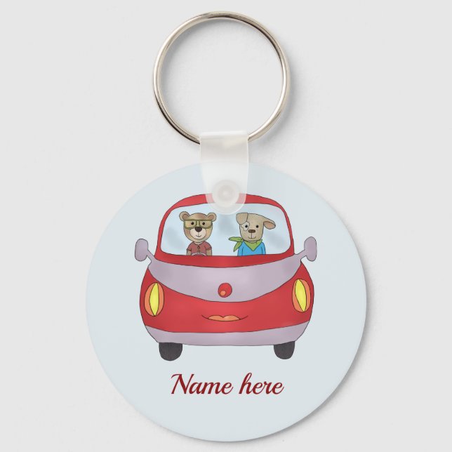 Unterwegs personalisiert nyckelring (Framsida)