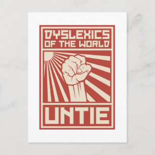 UNTIE:s Dyslexi Vykort
