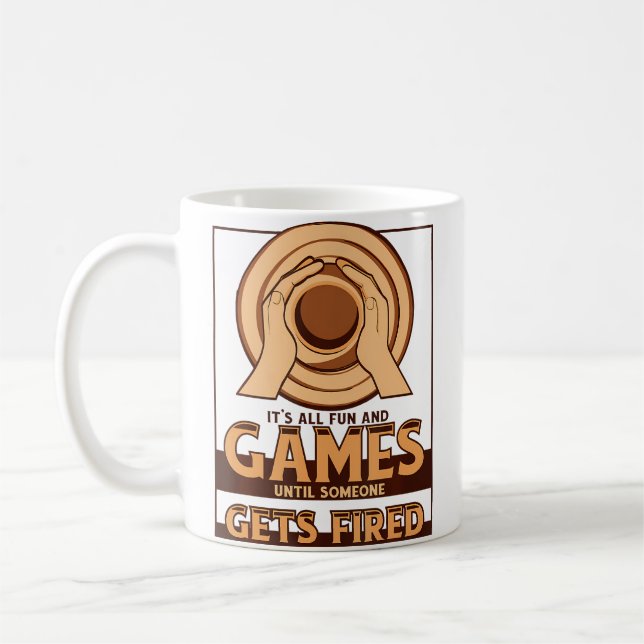 Until Someone Gets Fired Hobby Pottery Pro Wheel P Kaffemugg (Vänster)