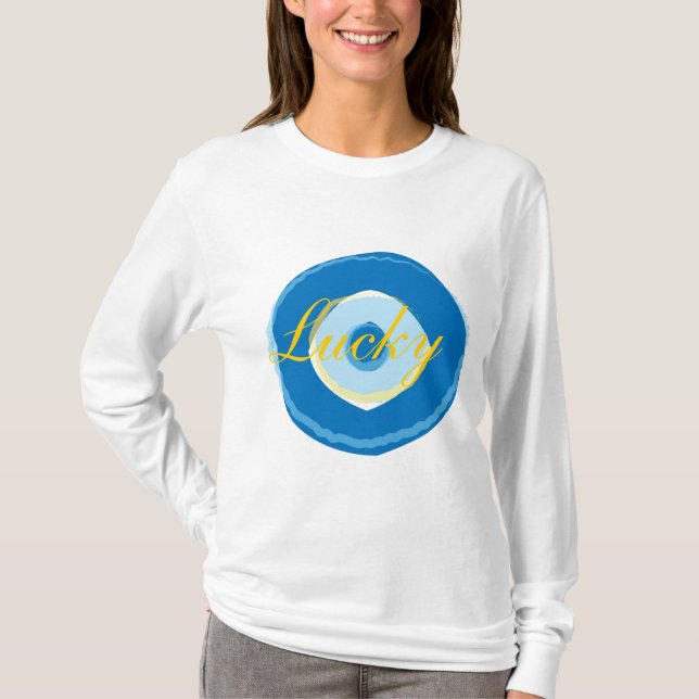Untitled-7 som är lycklig tee shirt (Framsida)