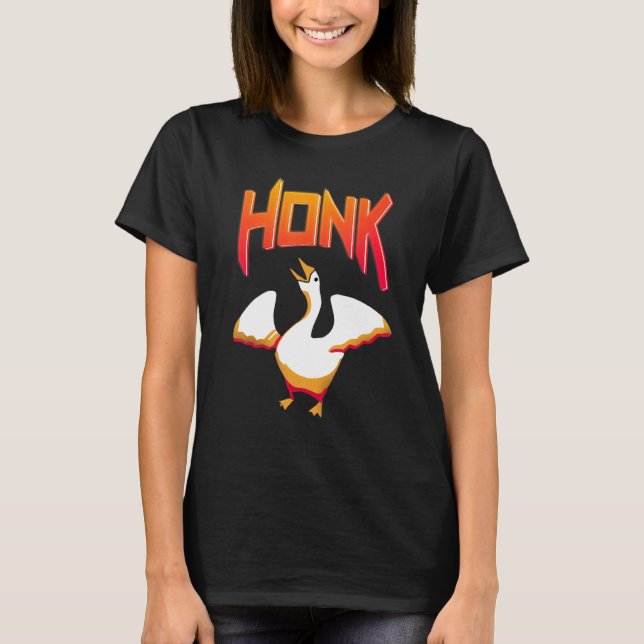 Untitled  Goose Game Meme Honk T Shirt (Framsida)