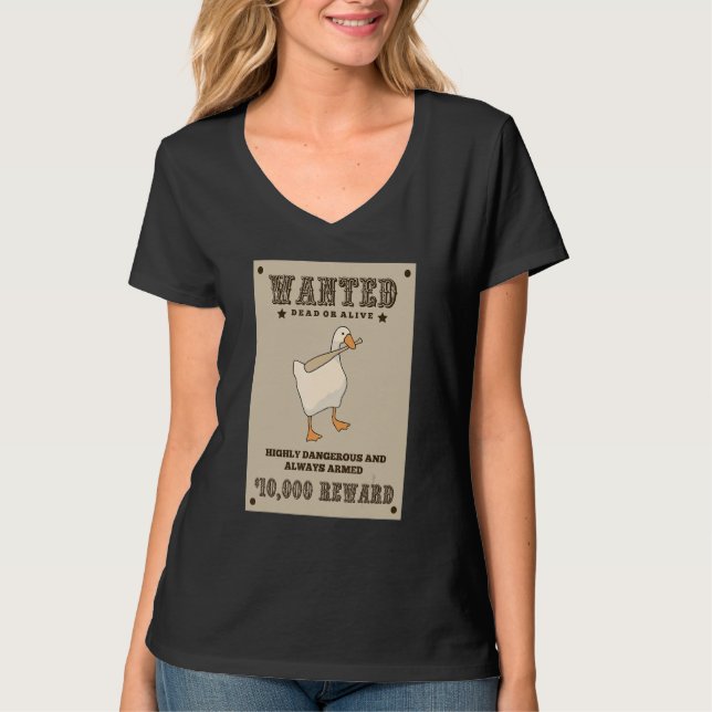 Untitled Goose Game  Wanted T Shirt (Framsida)