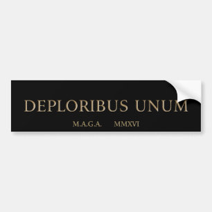 unum för deploribus (deplorables) bildekal