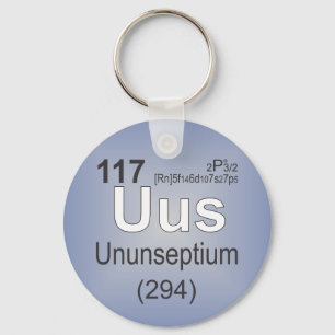 Ununseptium individinslag - periodiskt bord nyckelring