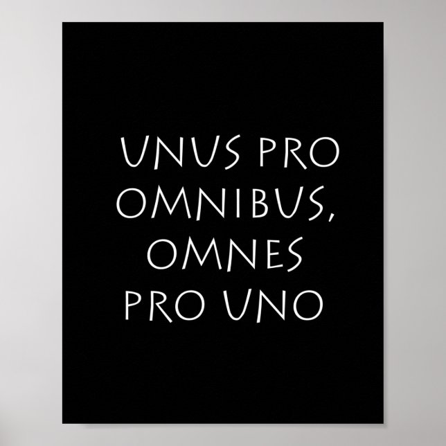 Unus pro omnibus omnes pro uno poster (Framsidan)