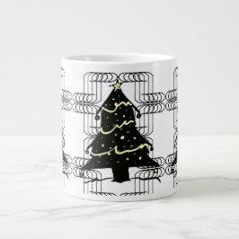 Unusual Cool Novel Chic Modern Christmas Tree Jumbo Mugg