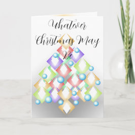 Unusual Minimalist Modern Christmas Tree Greetings Kort