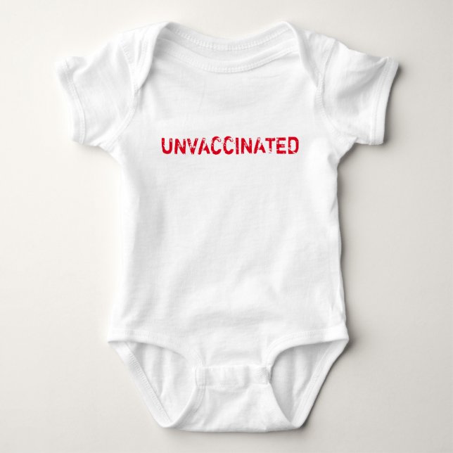 "UNVACCINATED" bebis T-shirt (Framsida)