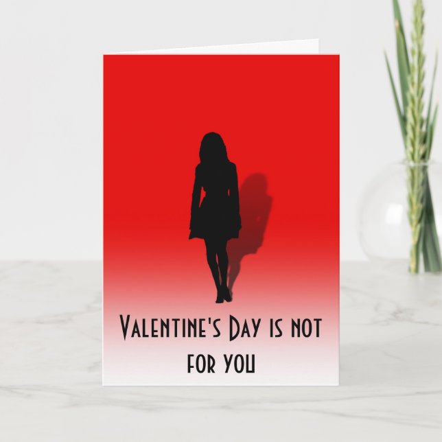 Unvalentine Woman gångkort Helgkort (Framsida)