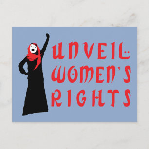 Unveil Muslim Women's Högers Vykort