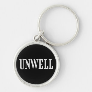 UNWELL Funny Cute Tonåring Nerd Geek Rund Silverfärgad Nyckelring