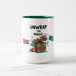 Unwrap the Magic Christmas Gift Två-Tonad Mugg