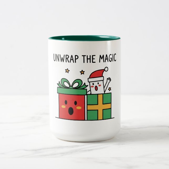 Unwrap the Magic Christmas Två-Tonad Mugg (Center)