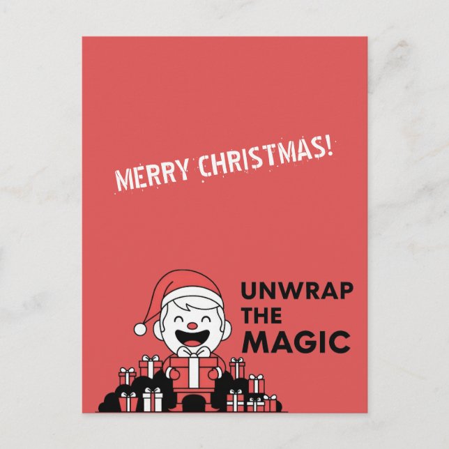 Unwrap the Magic Christmas Vykort (Framsida)