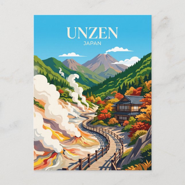Unzen Japan Vykort (Framsida)
