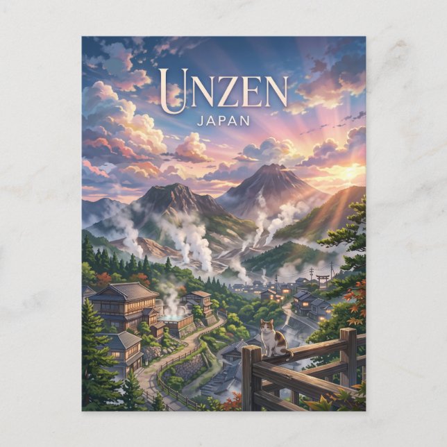 Unzen Japan Vykort (Framsida)