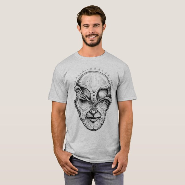 UnZip The Alien. T Shirt (Hel framsida)