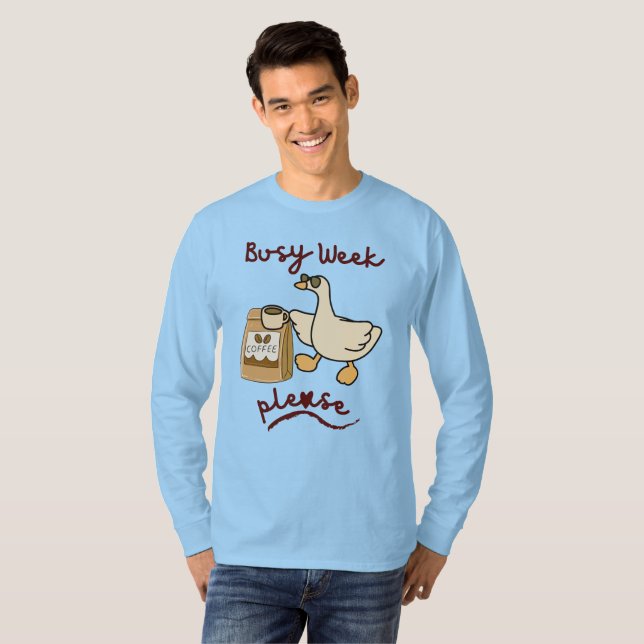 Up忙 Kaffé Tack T Shirt (Hel framsida)