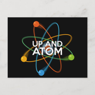 UP AND ATOM Vetenskaplig Skämt Vykort