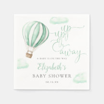Up And Away Varmt Luftballong Neutrala Baby Shower